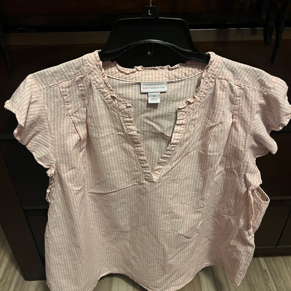 Apt. 9 Pink Striped Women's Top